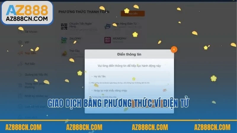 Giao dịch bằng phương thức ví điện tử