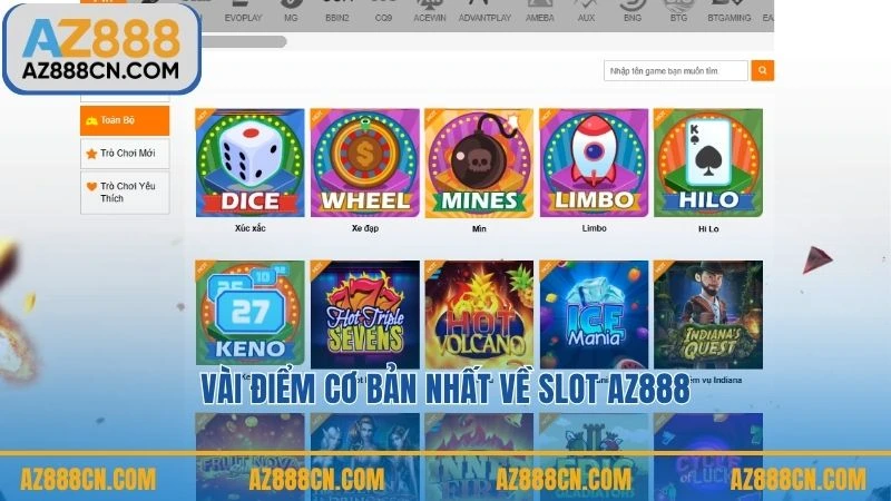 Vài điểm cơ bản nhất về Slot AZ888